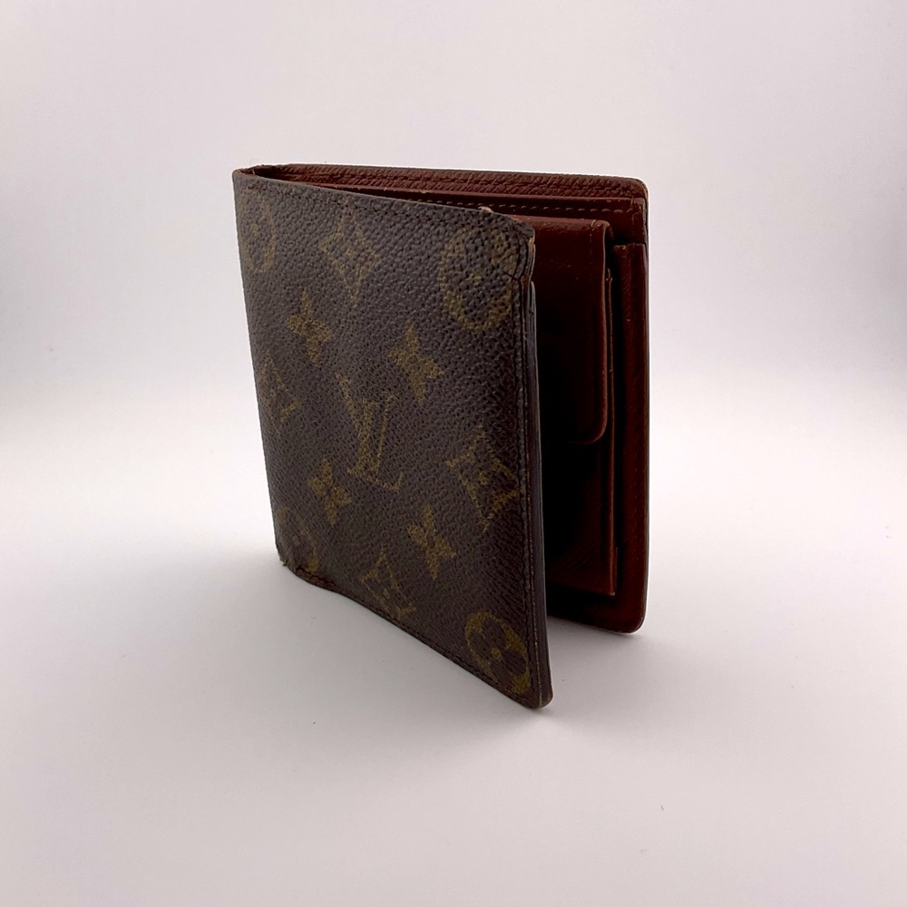 Louis Vuitton LV Marco Monogram Leather Wallet Vintage Brown